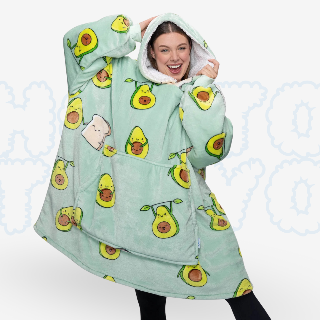 Hotto Tokyo™ ふわもこ着るブランケット・フード付き（アボカド）