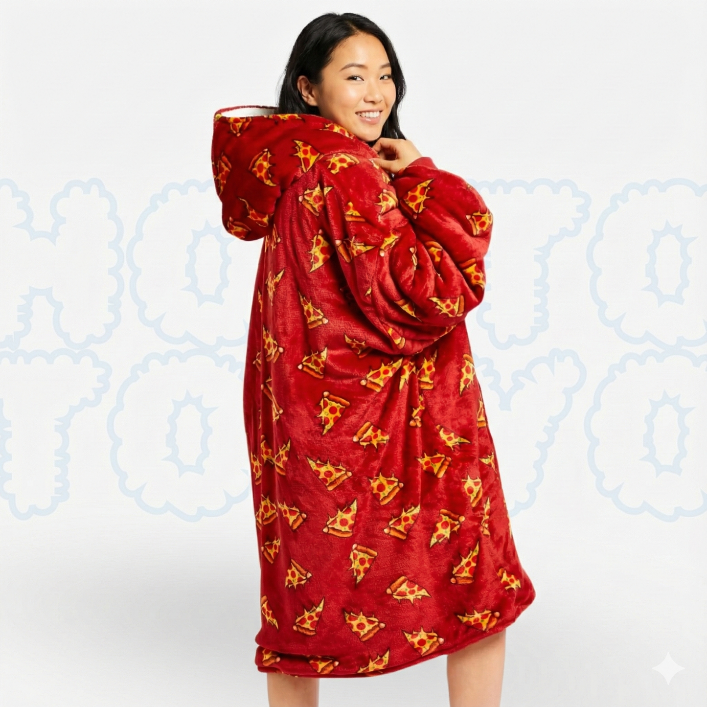 Hotto Tokyo™ ふわもこ着るブランケット・フード付き（ピザ）